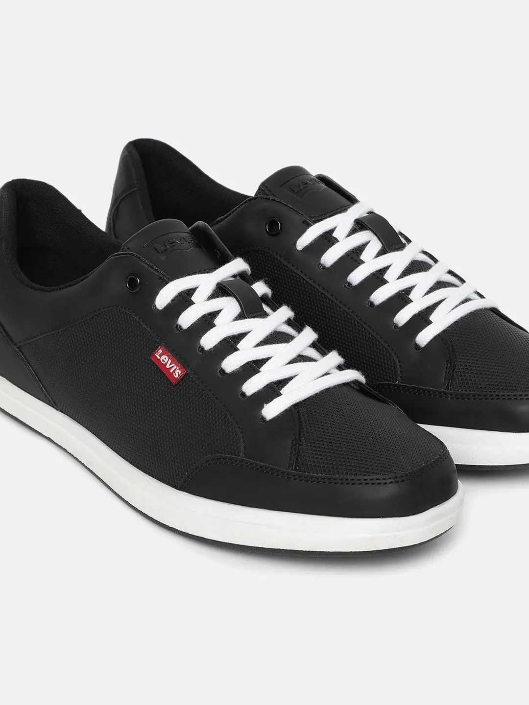 Men's Black Solid Shoes 6
