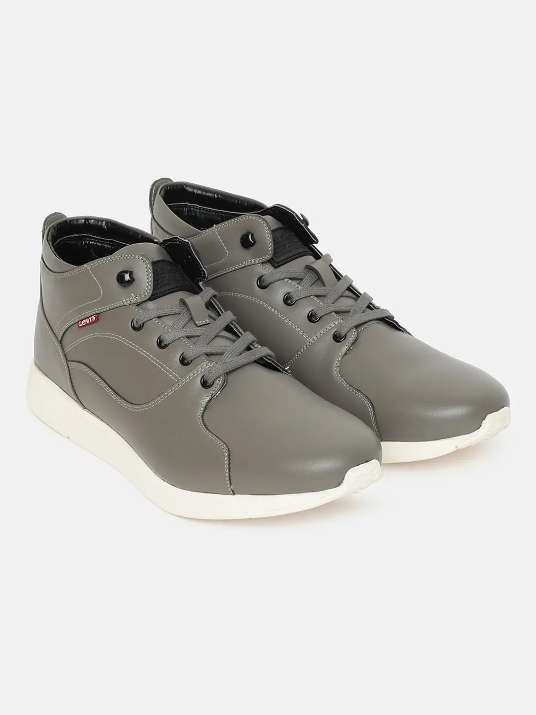 Men's Grey Solid Shoes 1