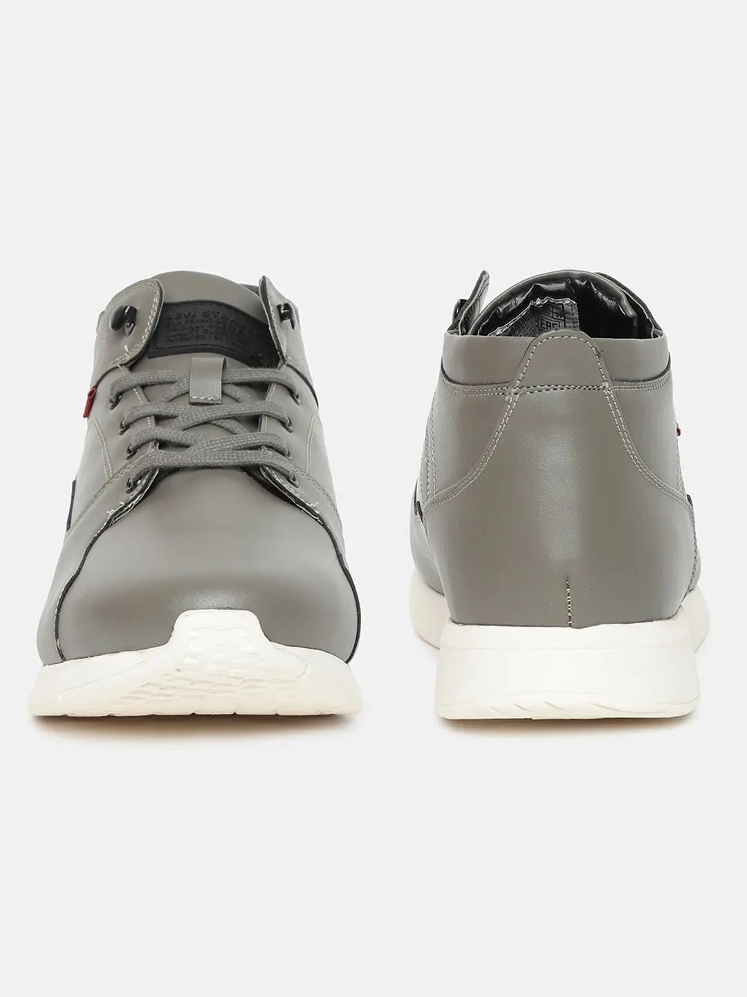 Men's Grey Solid Shoes 3