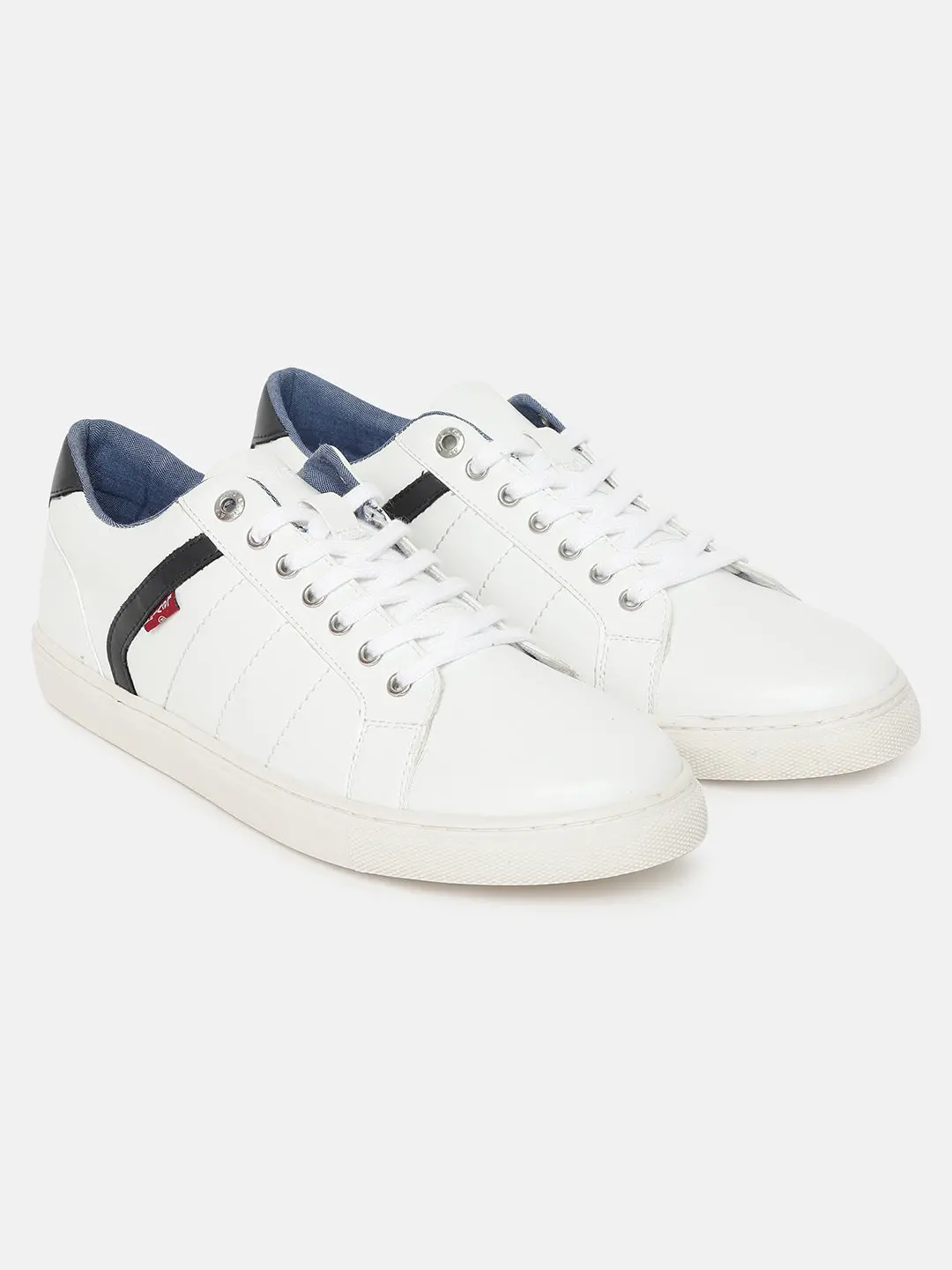 Men's White Colorblock Shoes 1