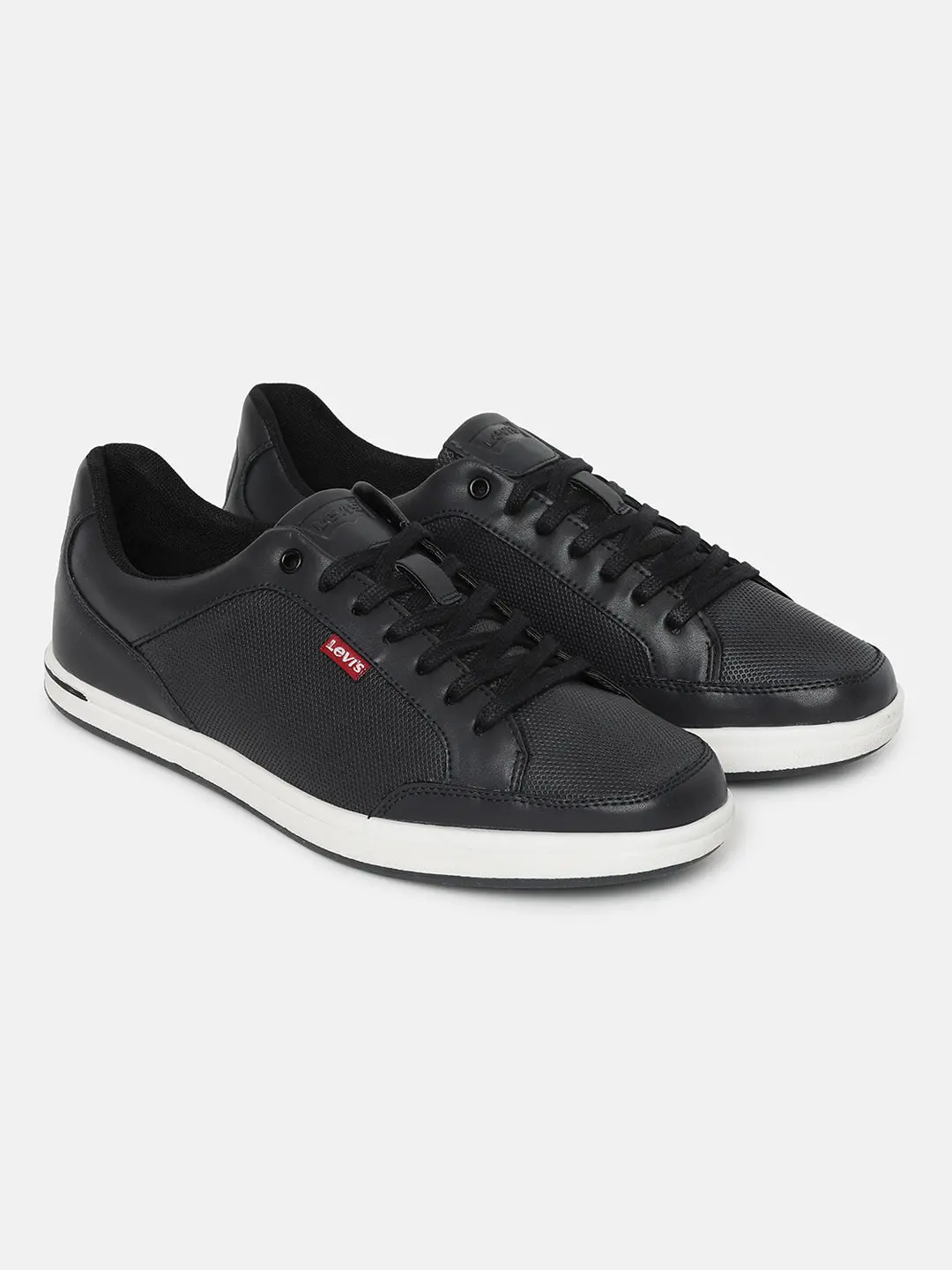 Men's Black Solid Shoes 1