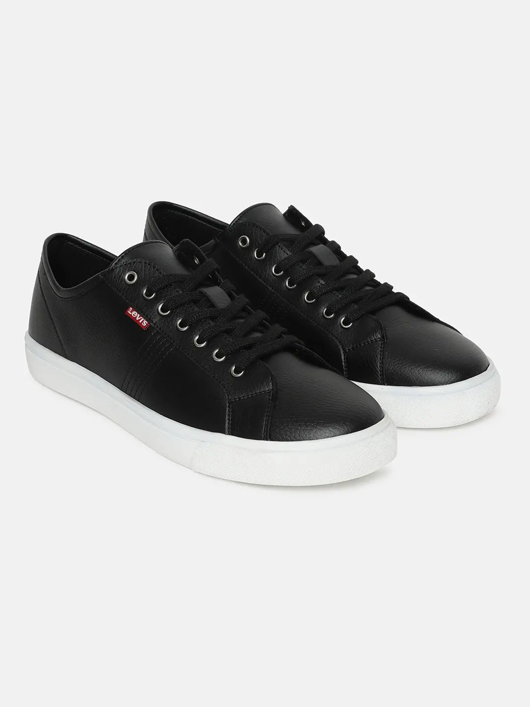 Men's Black Solid Shoes 1