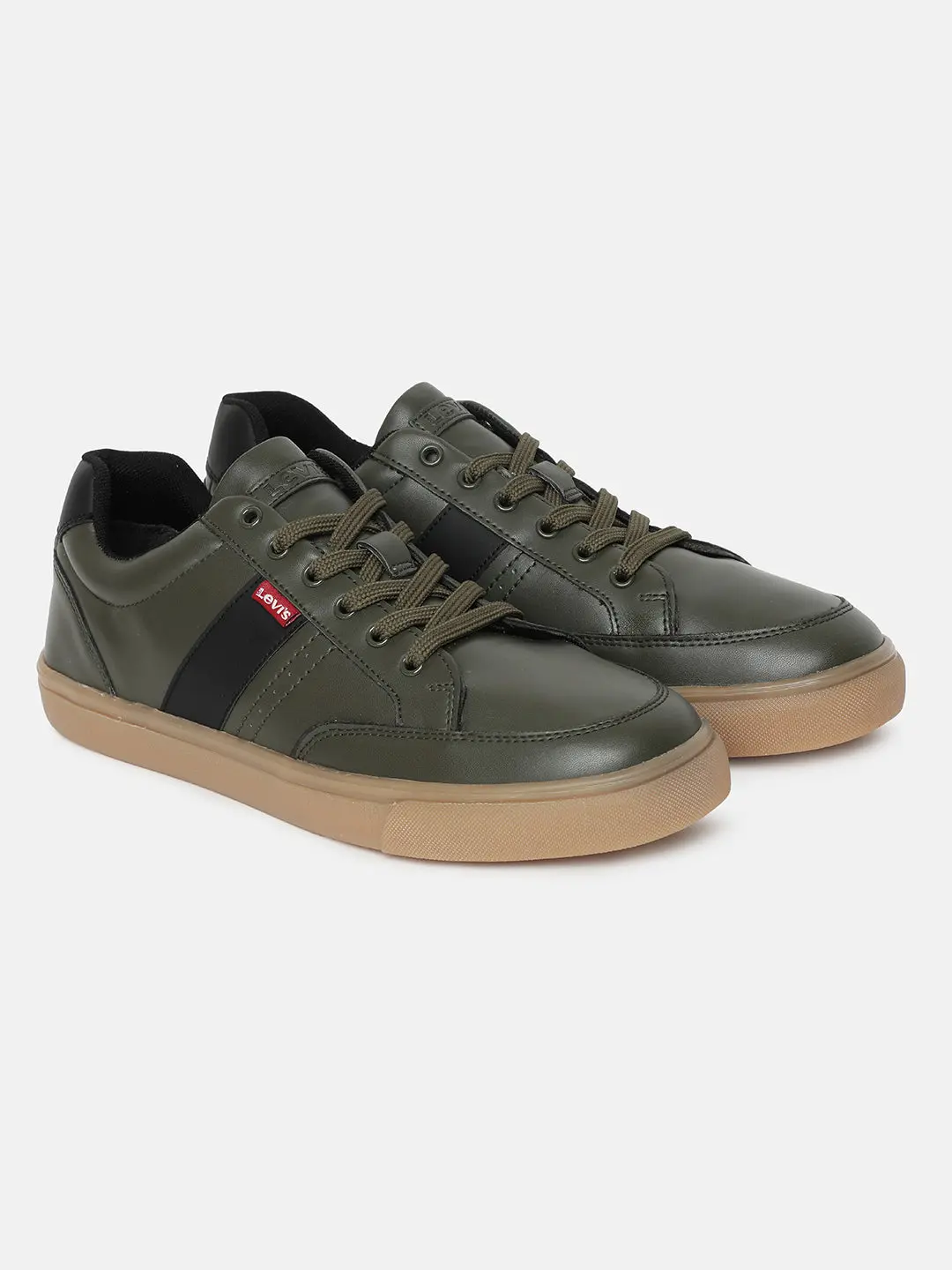 Men's Olive Colorblock Shoes 1