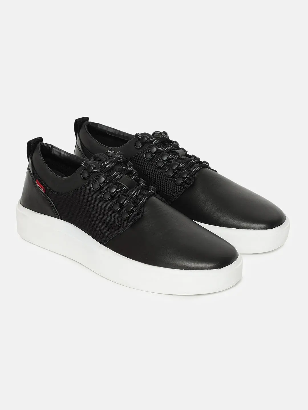 Men's Black Solid Shoes 1