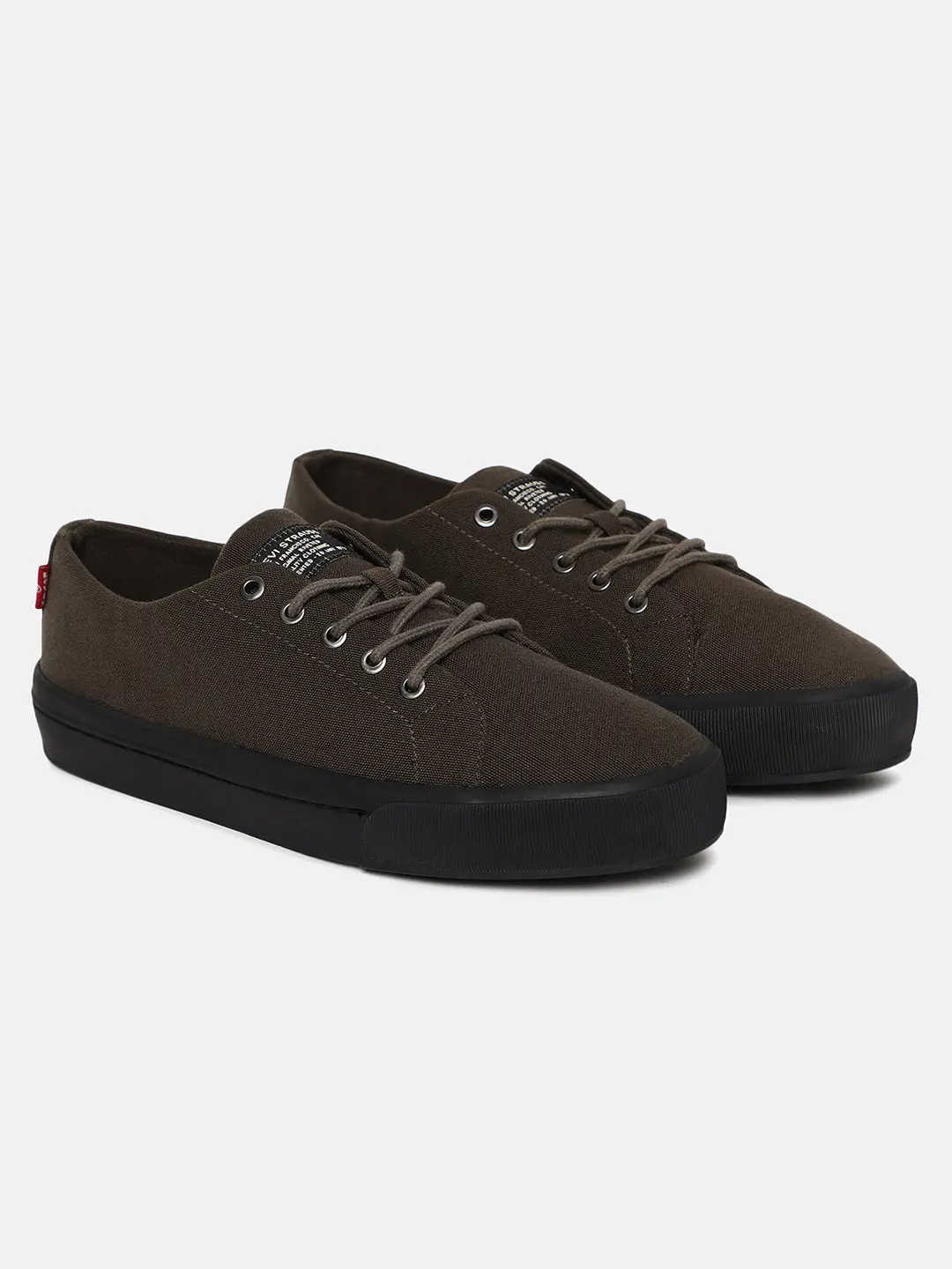 Men's Olive Solid Shoes 1