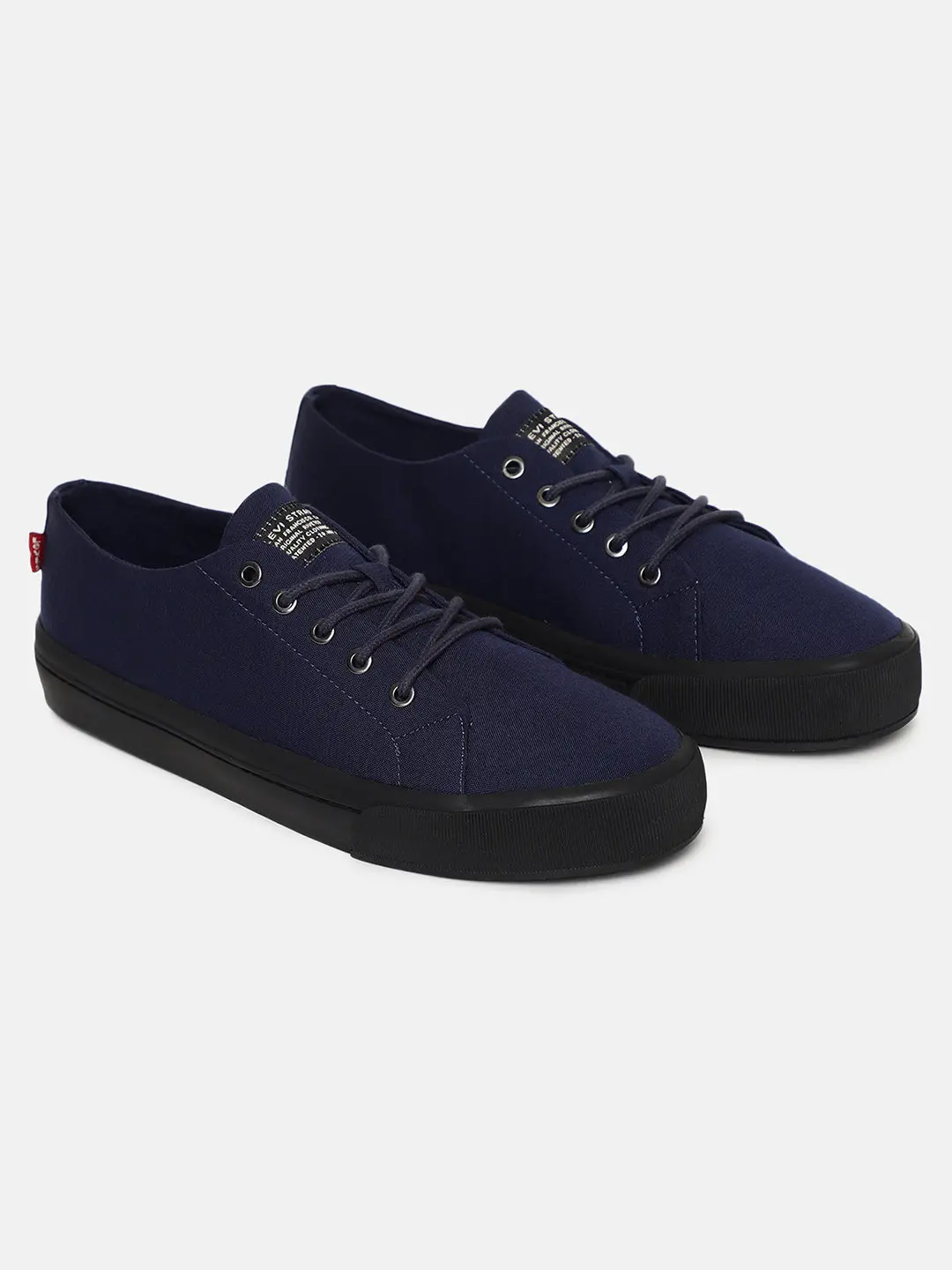 Men's Navy Solid Shoes 1