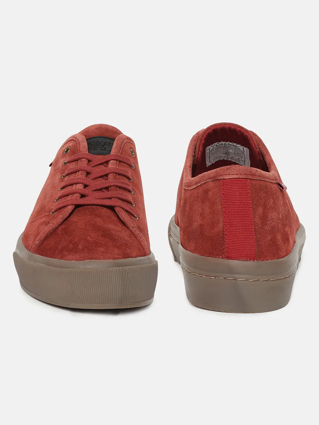 Men's Maroon Solid Shoes 3