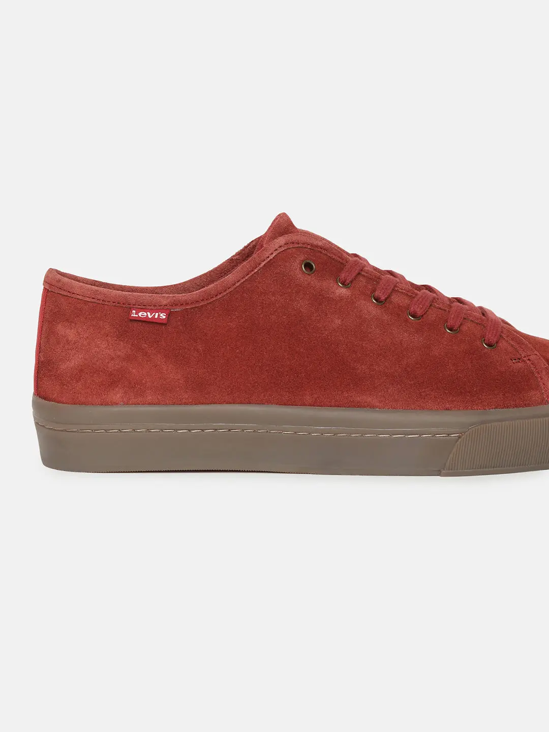 Men's Maroon Solid Shoes 2