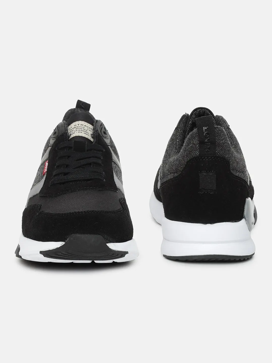 Men's Black And Grey Colorblock Shoes 3