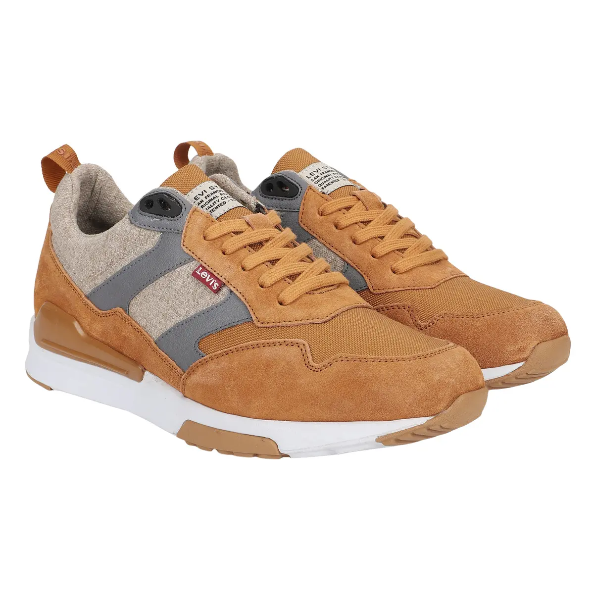 Men's Brown And Grey Colorblock Shoes 1