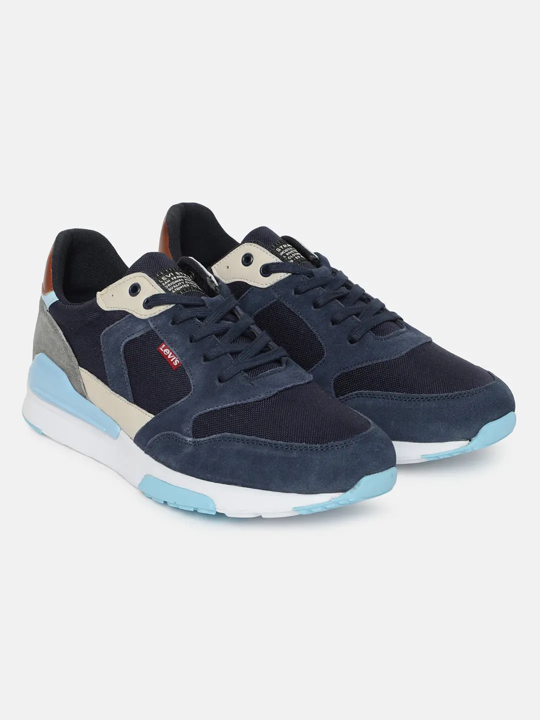 Men's Navy Colorblock Shoes 1