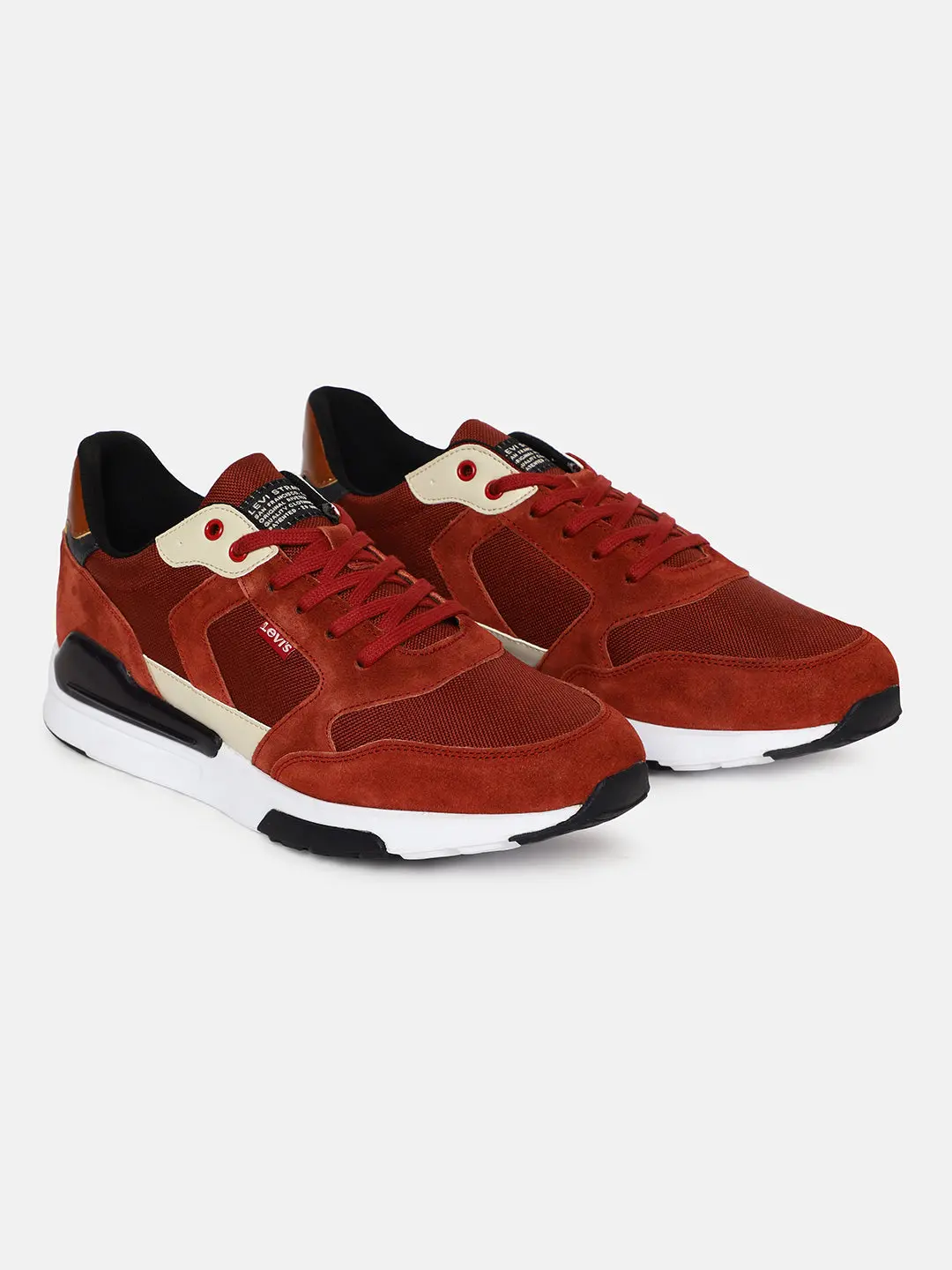 Men's Red Colorblock Shoes 1