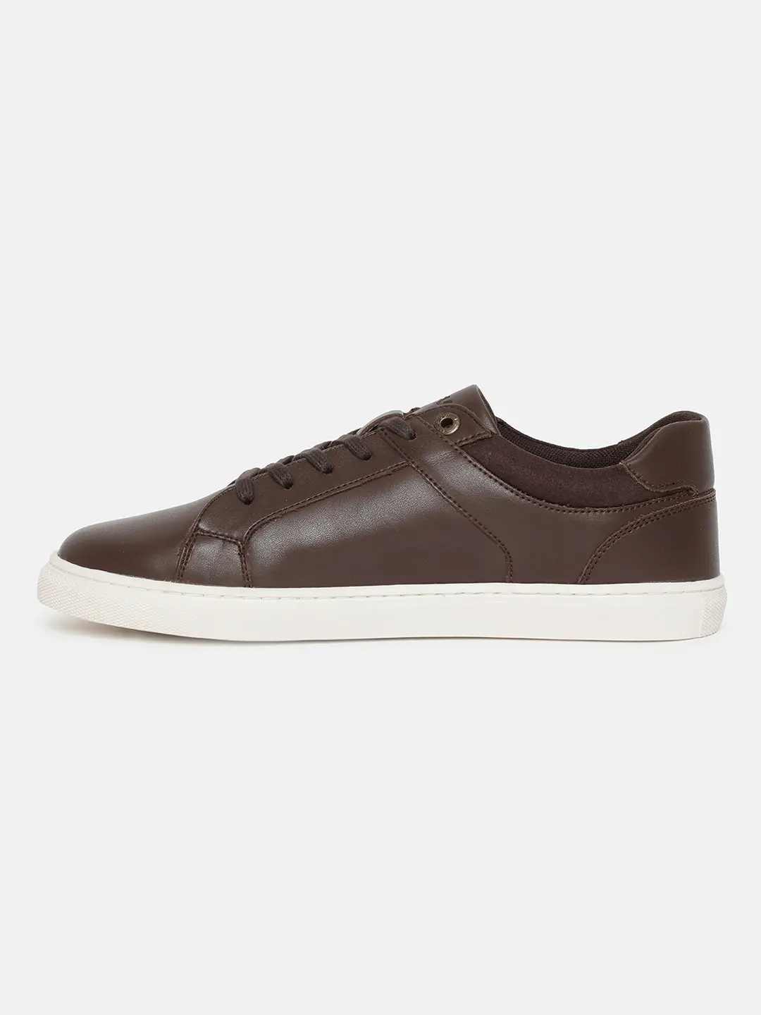 Men's Brown Solid Shoes 4