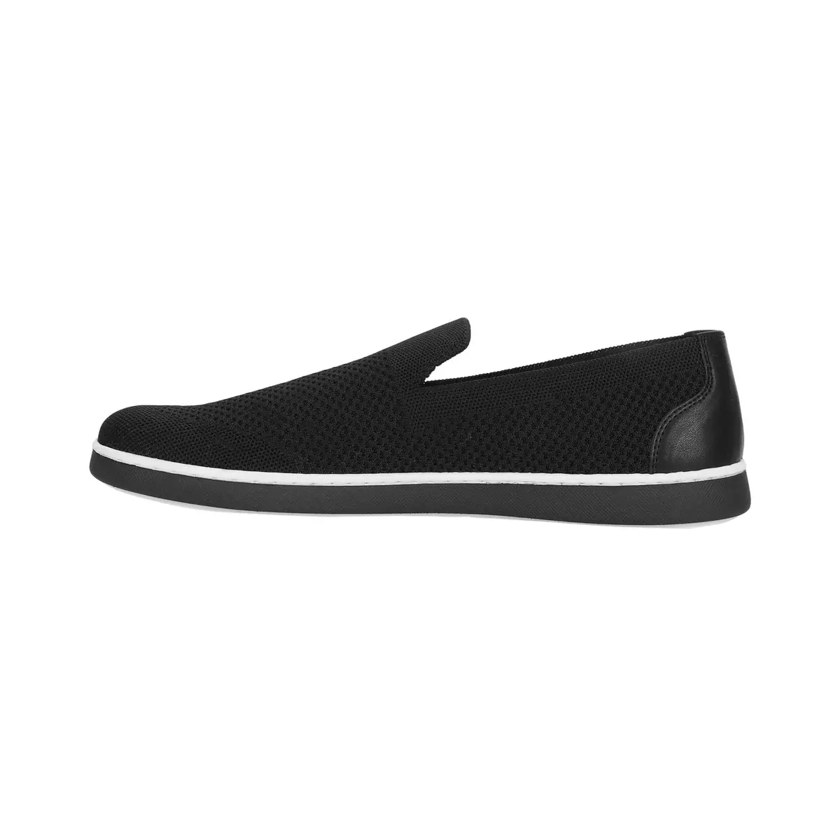 Men's Black Solid Slip-On Sneaker 1