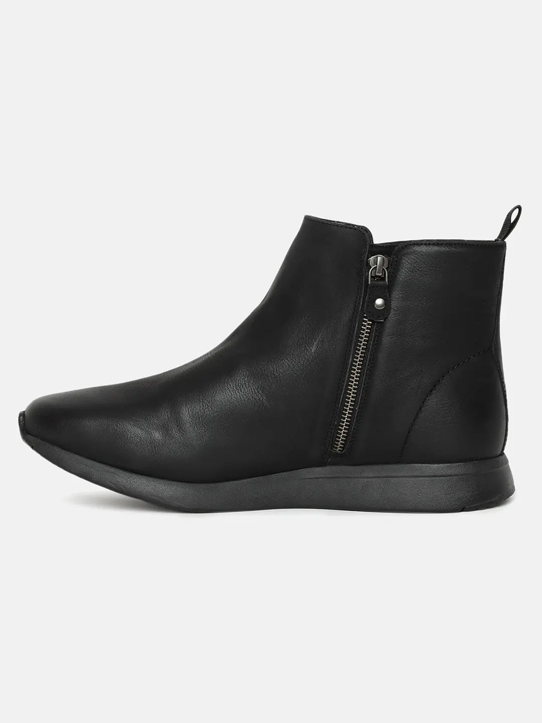 Men's Black Solid Boots 4