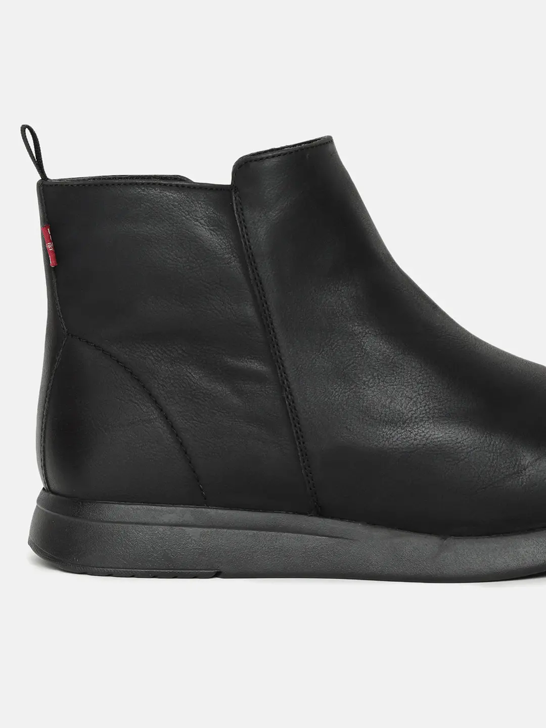 Men's Black Solid Boots 2