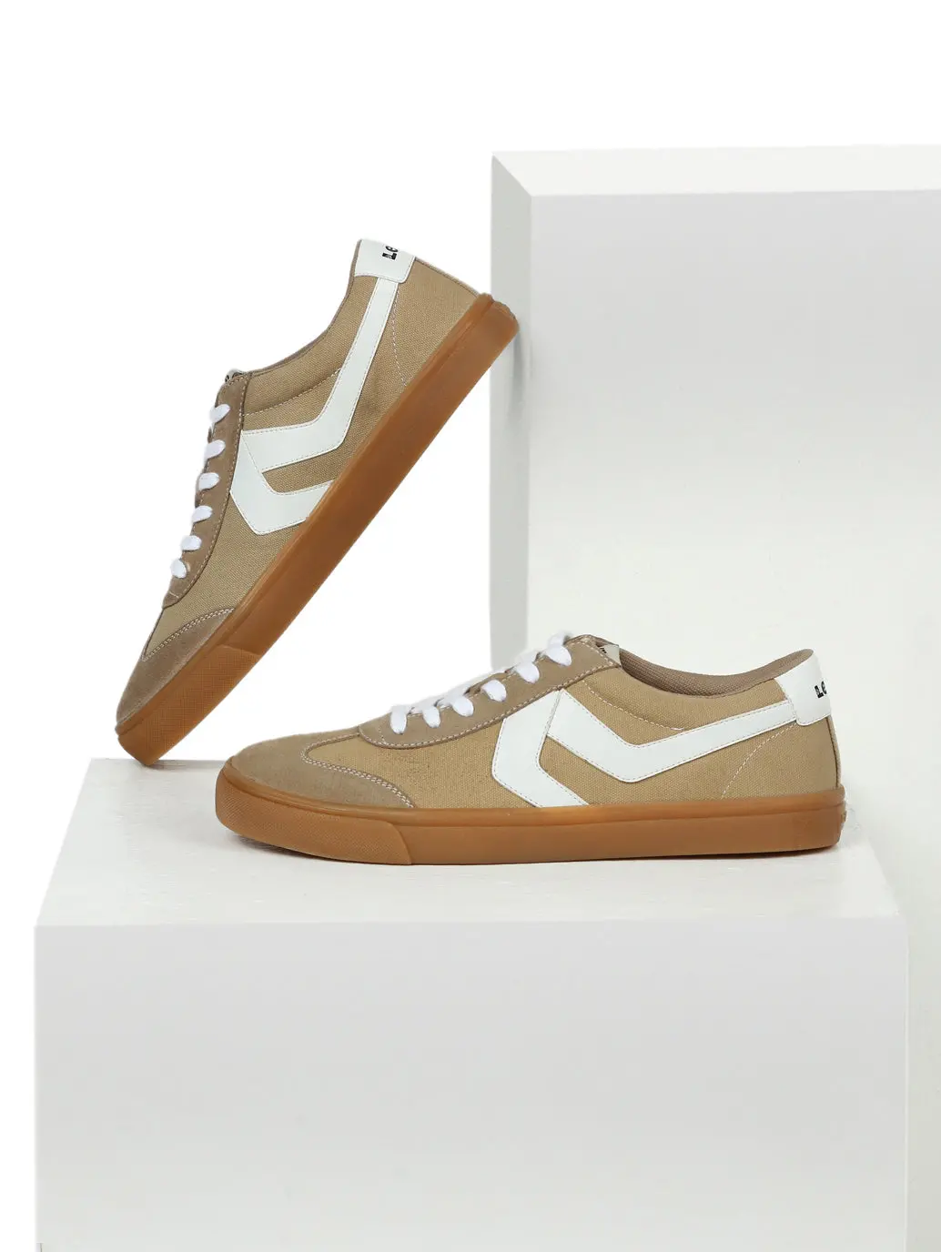 Men's Suede Beige Casual Shoes 1