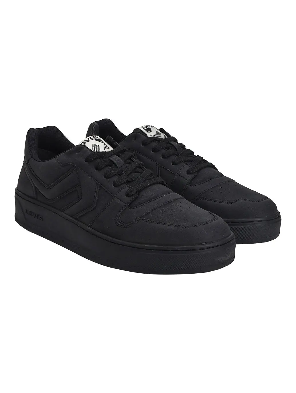 Men's Black Solid Sneakers 1