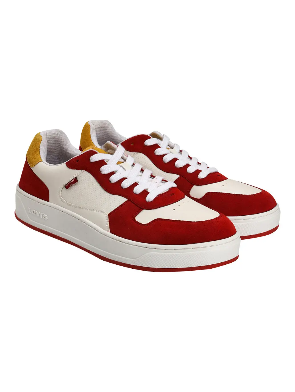 Men's Red Colorblock Sneakers 1