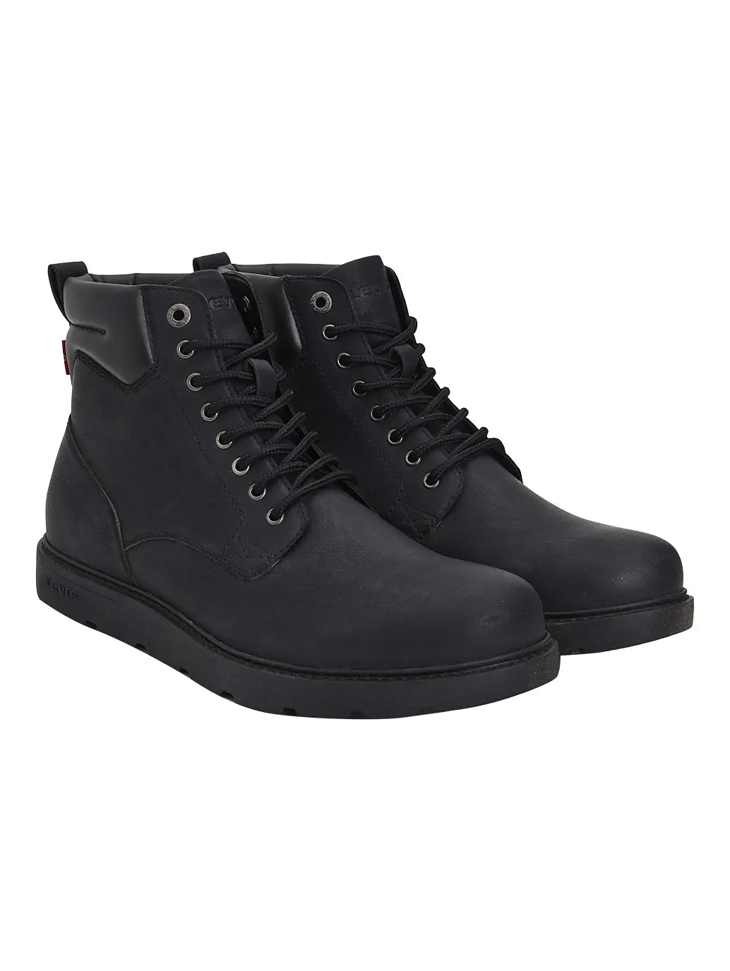 Men's Black Solid Boots 1