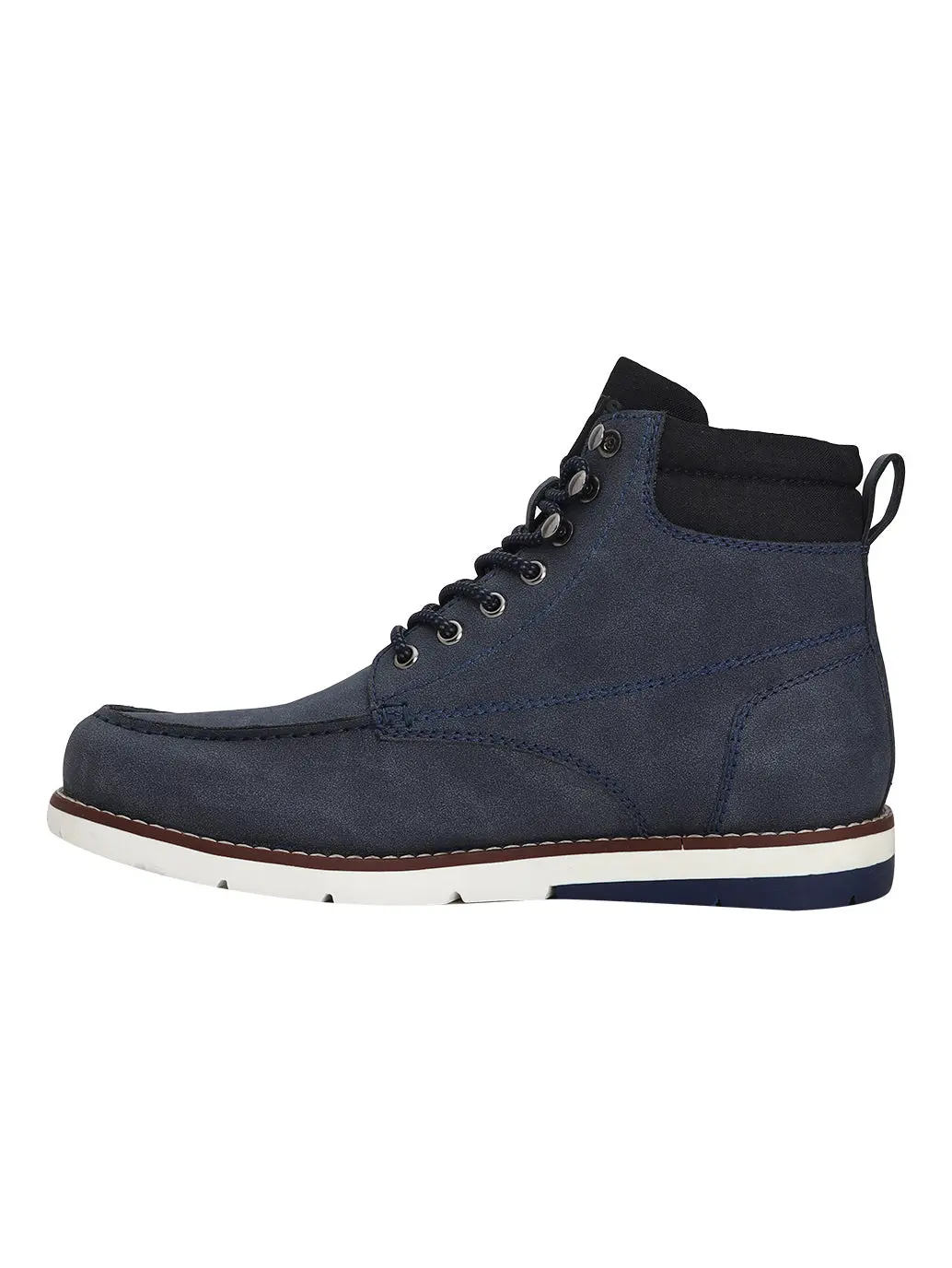 Men's Blue Solid Boots 2