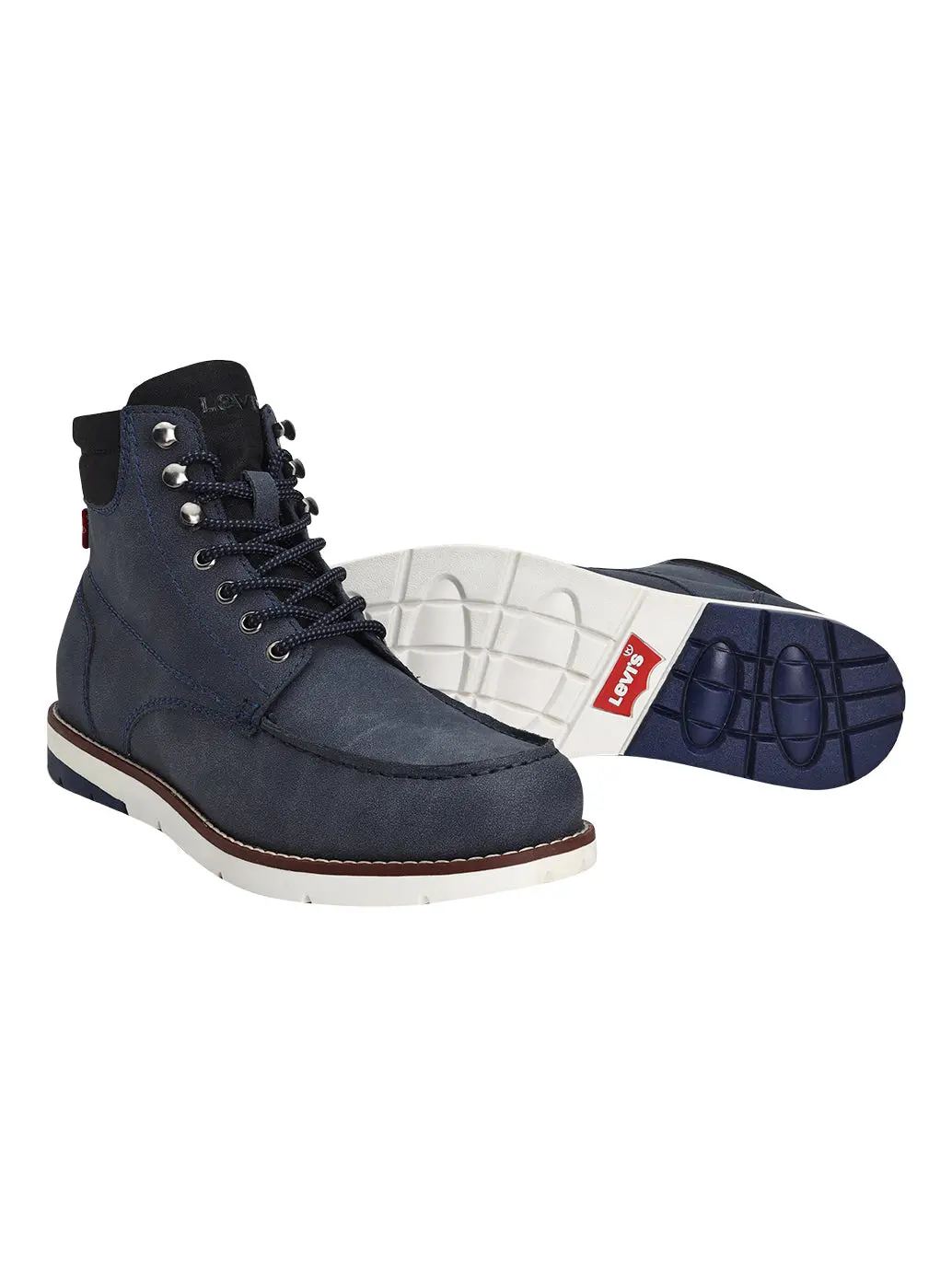 Men's Blue Solid Boots 3