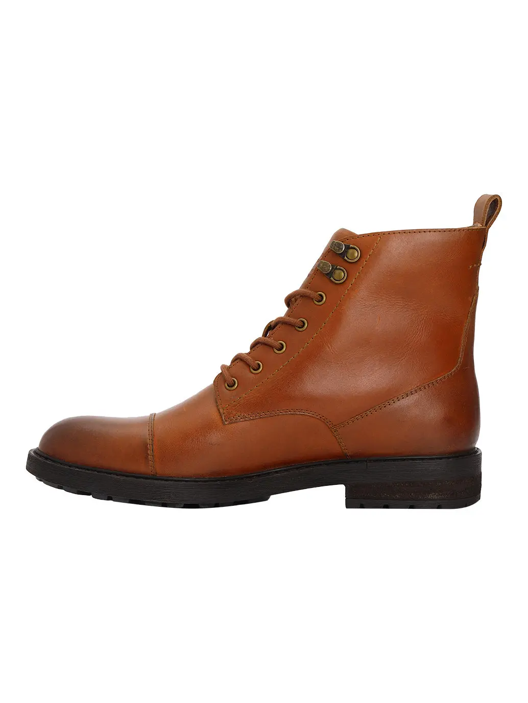 Men's Brown Solid Boots 2