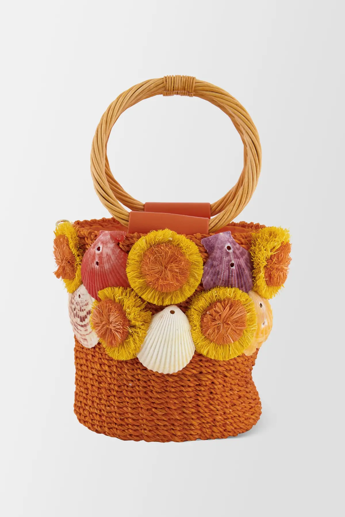 Serpui Orange Lauren Shell Mini Tote 1