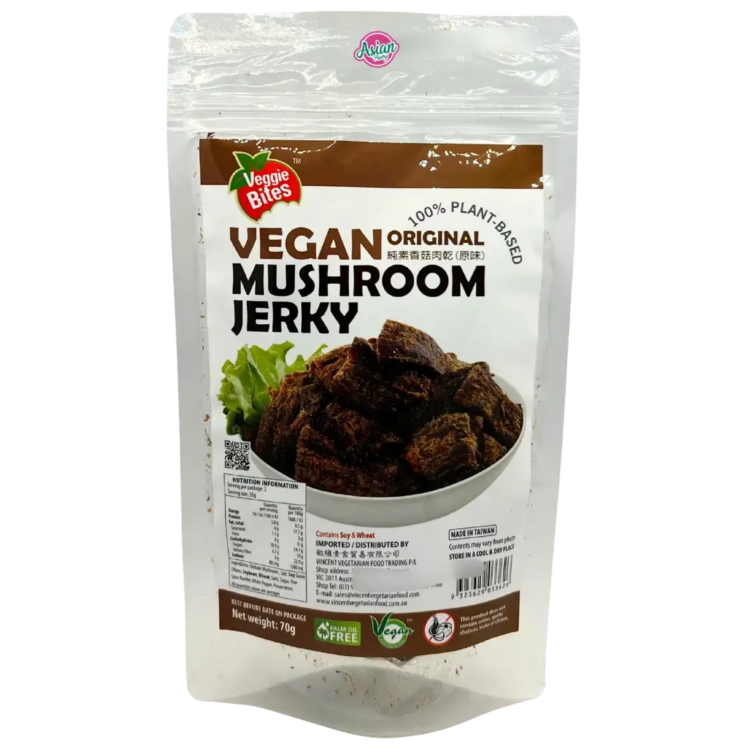 Veggie Bites Vegan Mushroom Jerky(Original) 70G 1