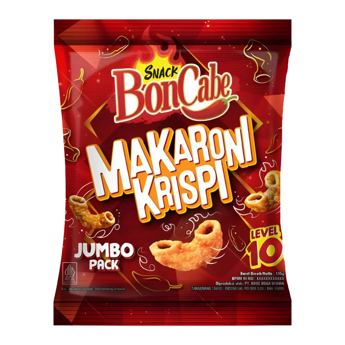 Kobe Boncabe Makaroni Krispi Macaroni Snack Level 10 Jumboo Pack 135G 1