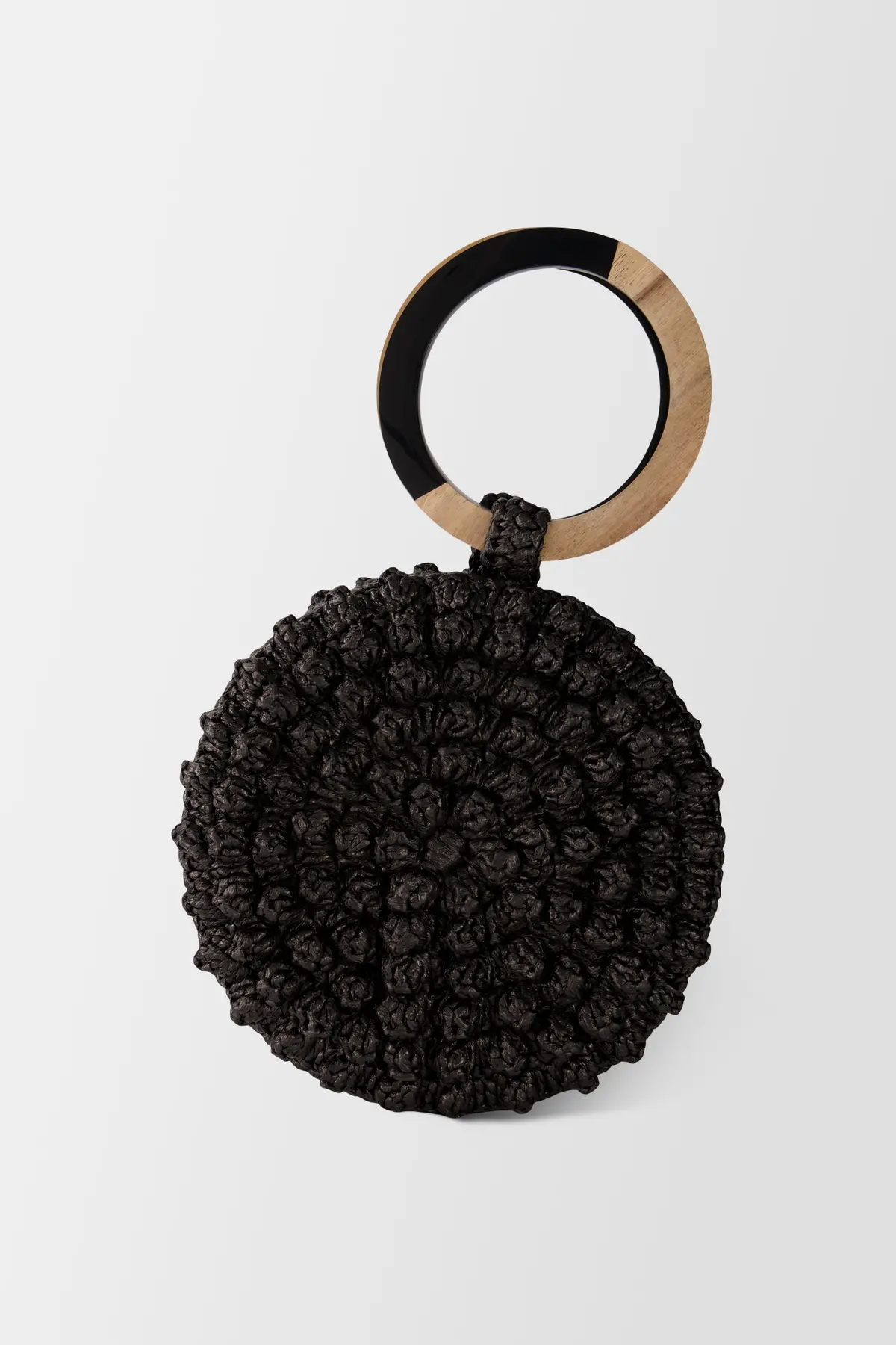 Serpui Black Serena Popcorn Handbag 1