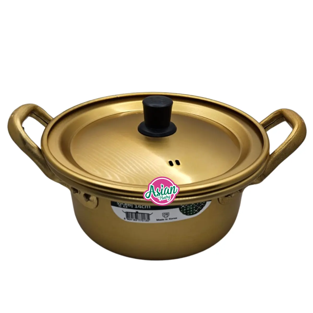 Kaesung Dong-Suh Aluminum Korea Yellow Handle Pot 14Cm (Golden Ramen Pot) 2