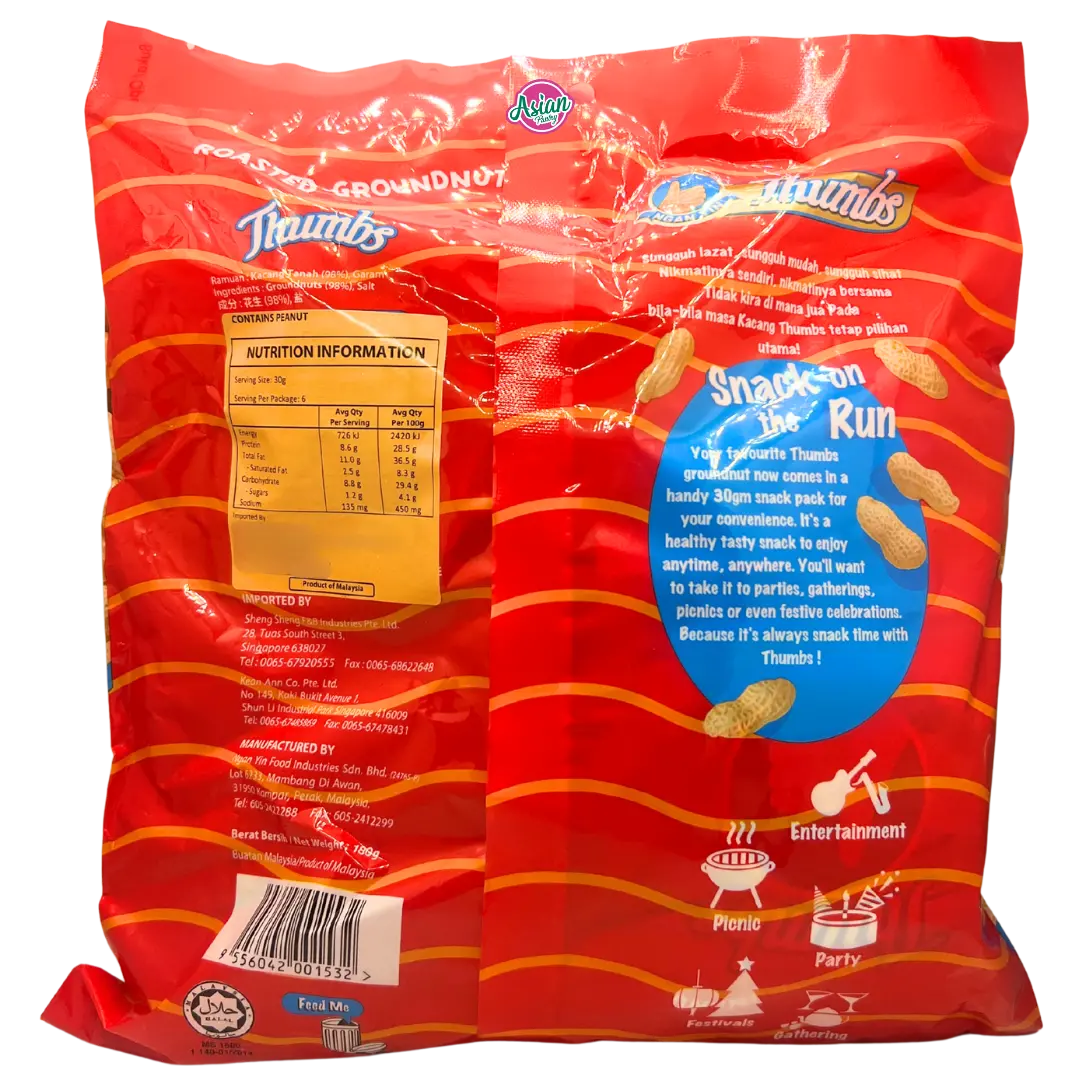 Thumbs Roasted Groundnut Snack Pack 180G 2