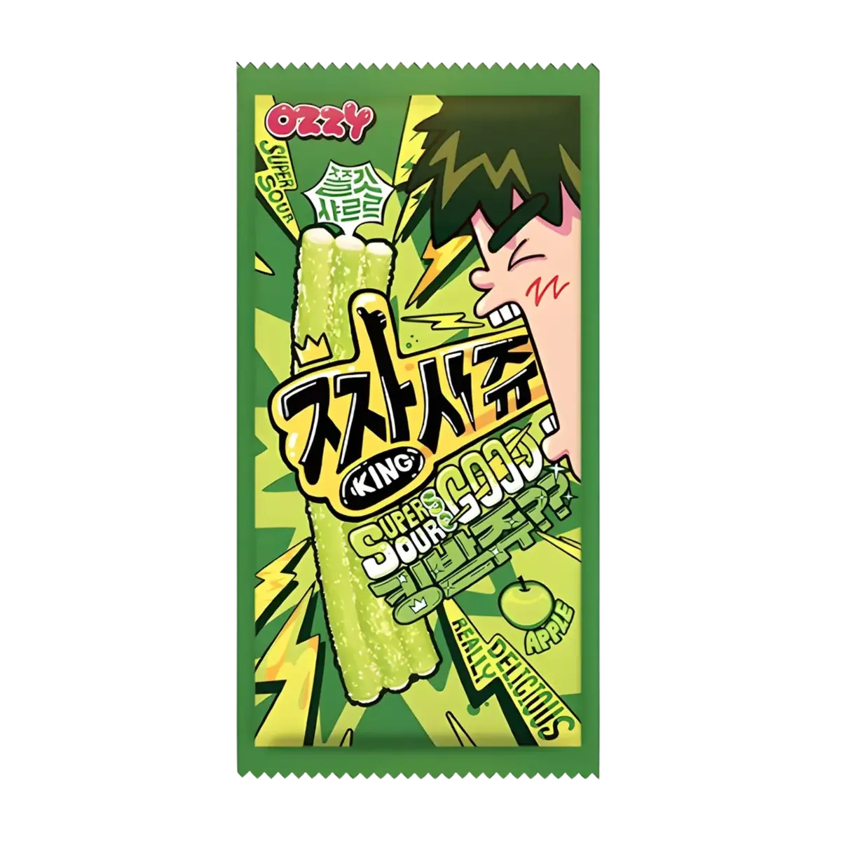 Ozzy Super Sour Strip Jelly Apple 40G 1