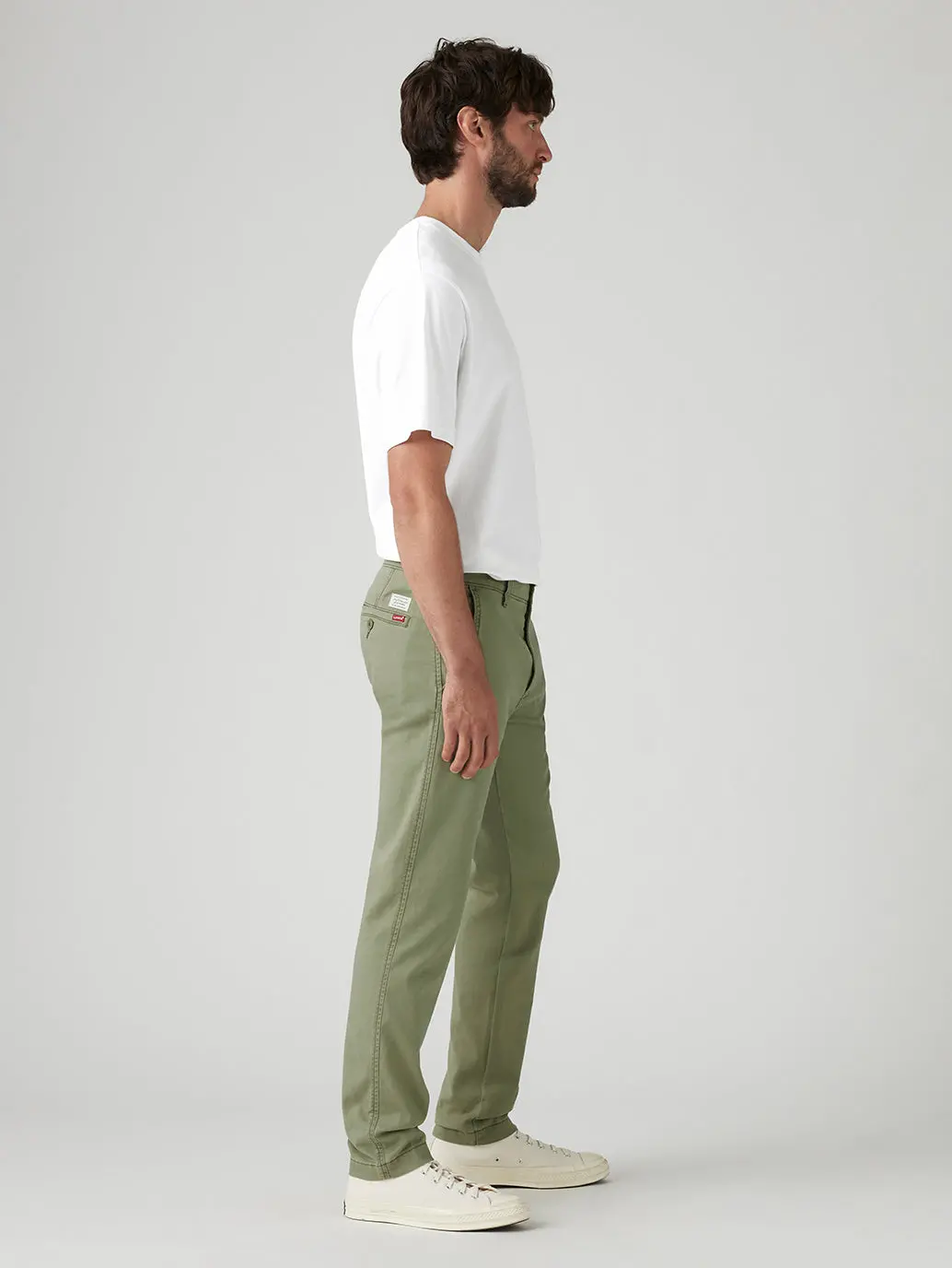 Men's Green Regular Fit Chinos 5