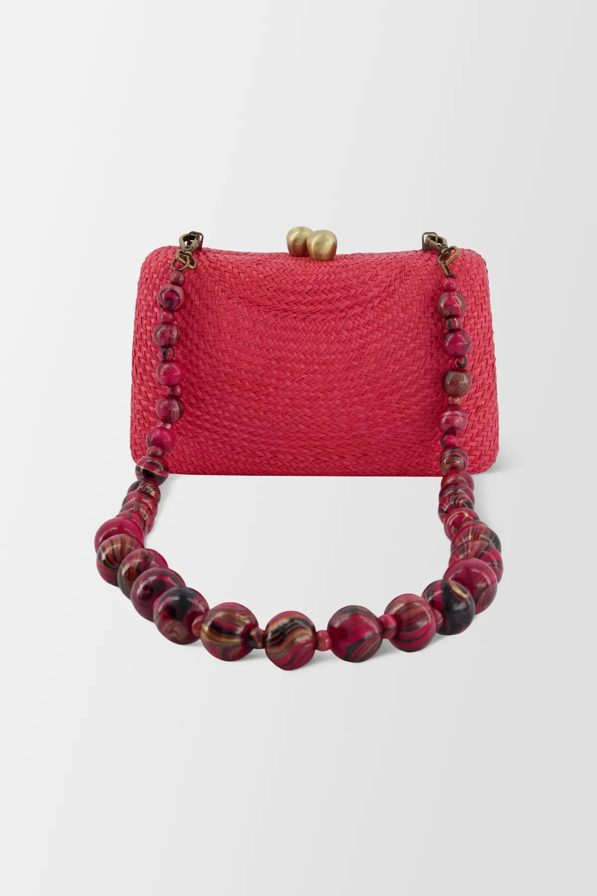 Serpui Red Charlotte Bun Clutch 1