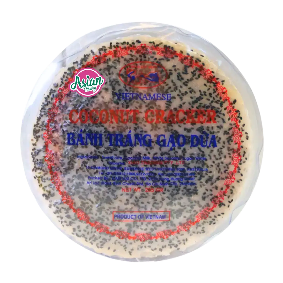 Friend-Ship Brand Black Sesame Coconut Cracker 285G 1