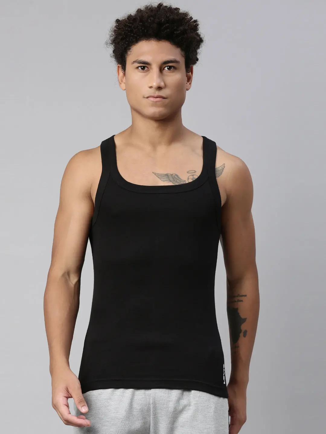 Men's Solid Vest 2