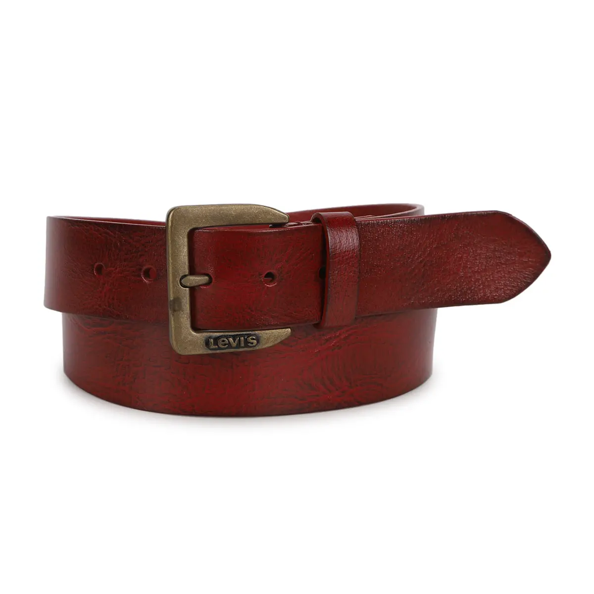 Men's Red Solid Belt 1