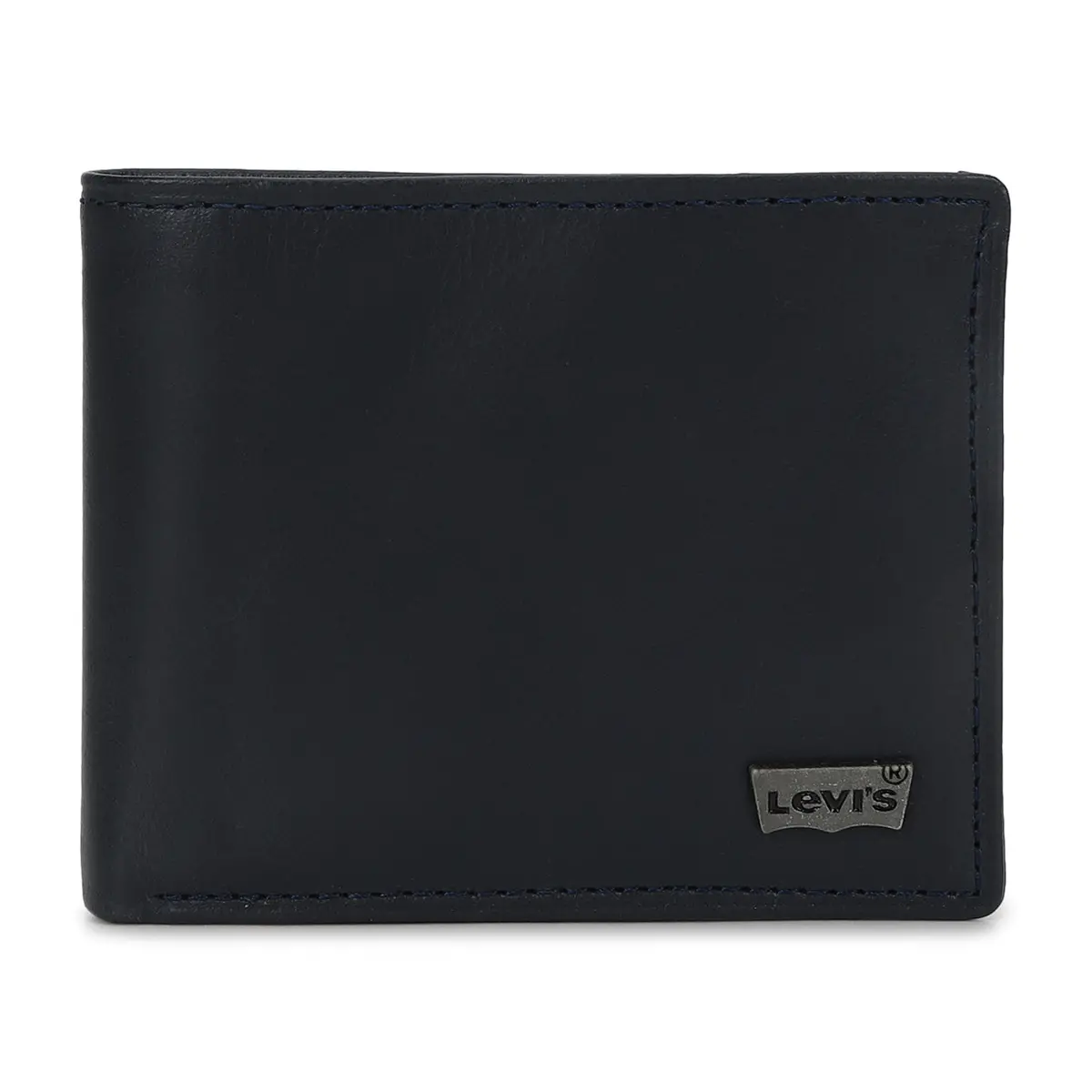 Men's Blue Brand Logo Bi-Fold Wallet 1