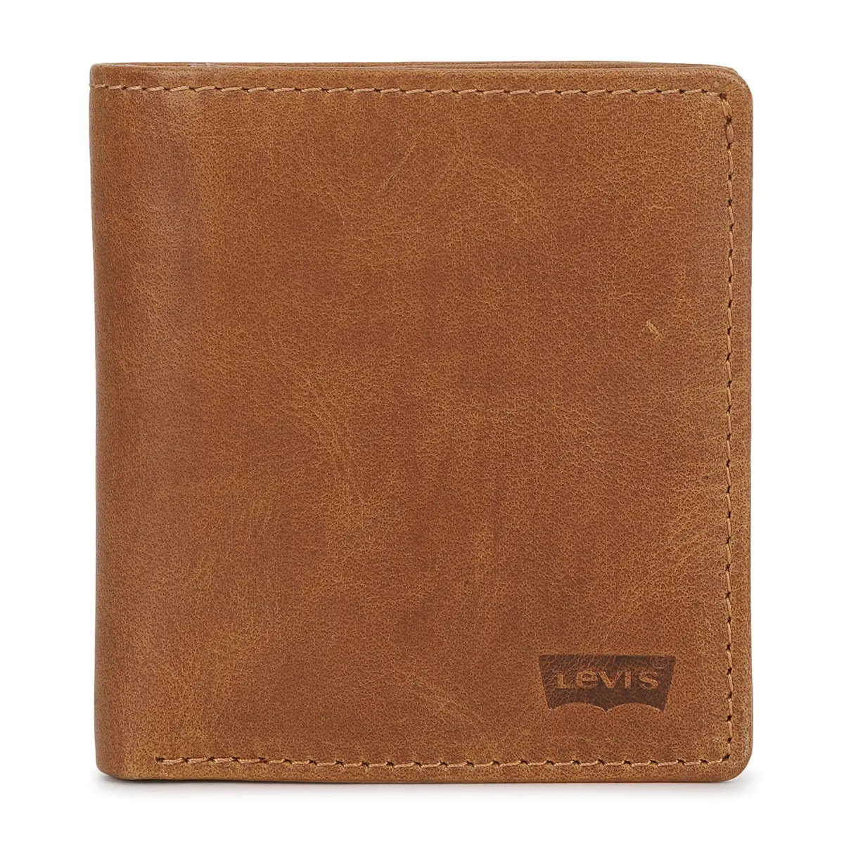 Men's Tan Brand Logo Bi-Fold Wallet 1