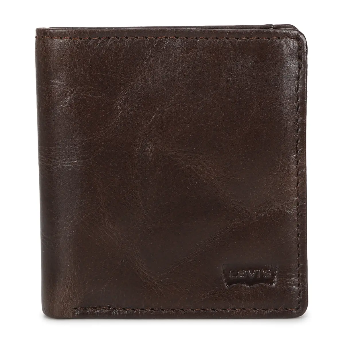 Men's Brown Brand Logo Bi-Fold Wallet 1