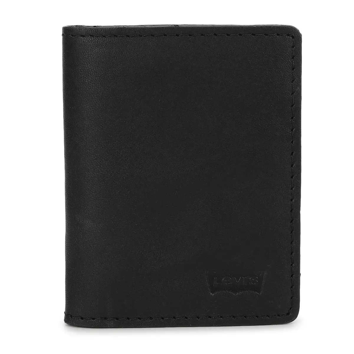 Men's Black Brand Logo Mechanical Card Wallet 1