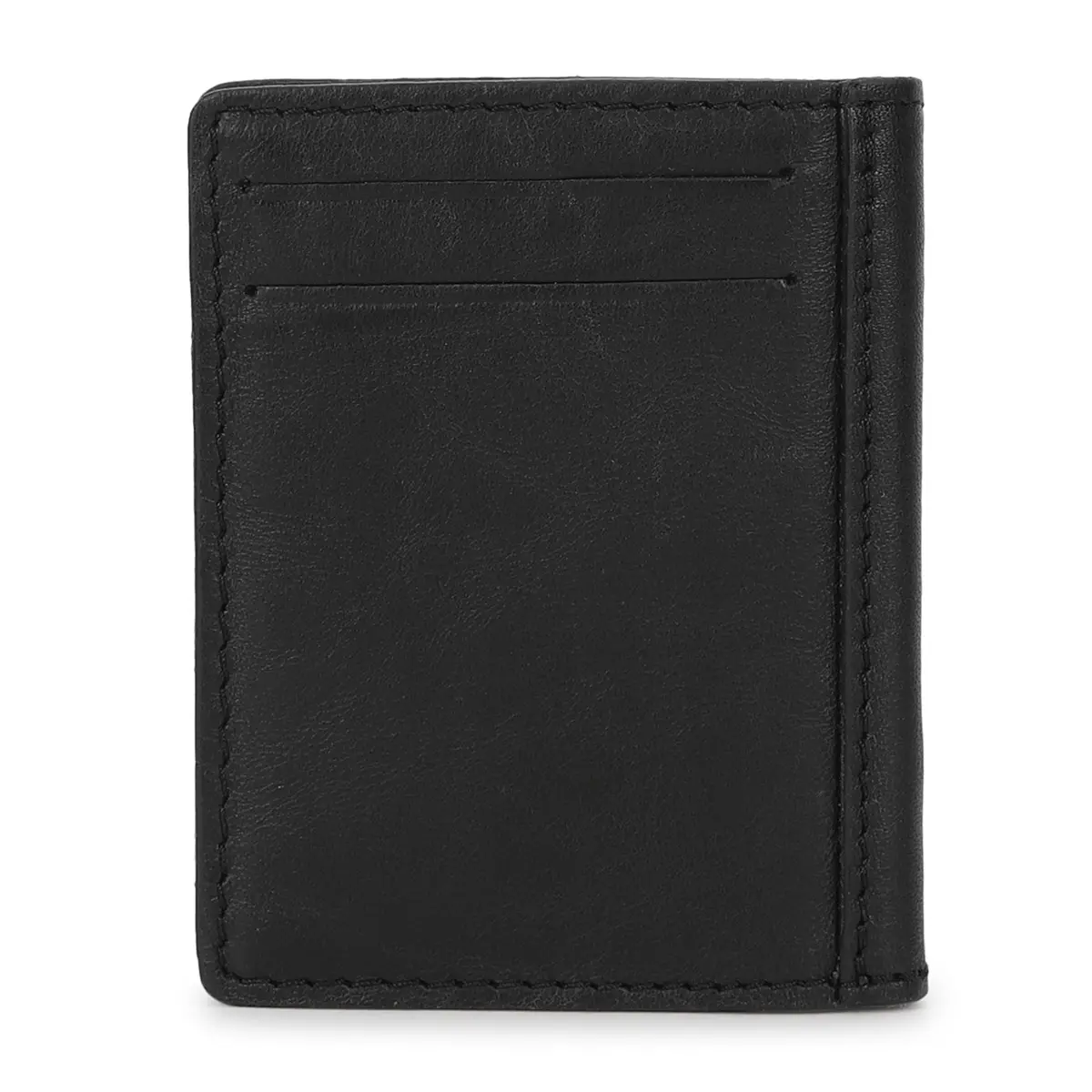 Men's Black Brand Logo Mechanical Card Wallet 2