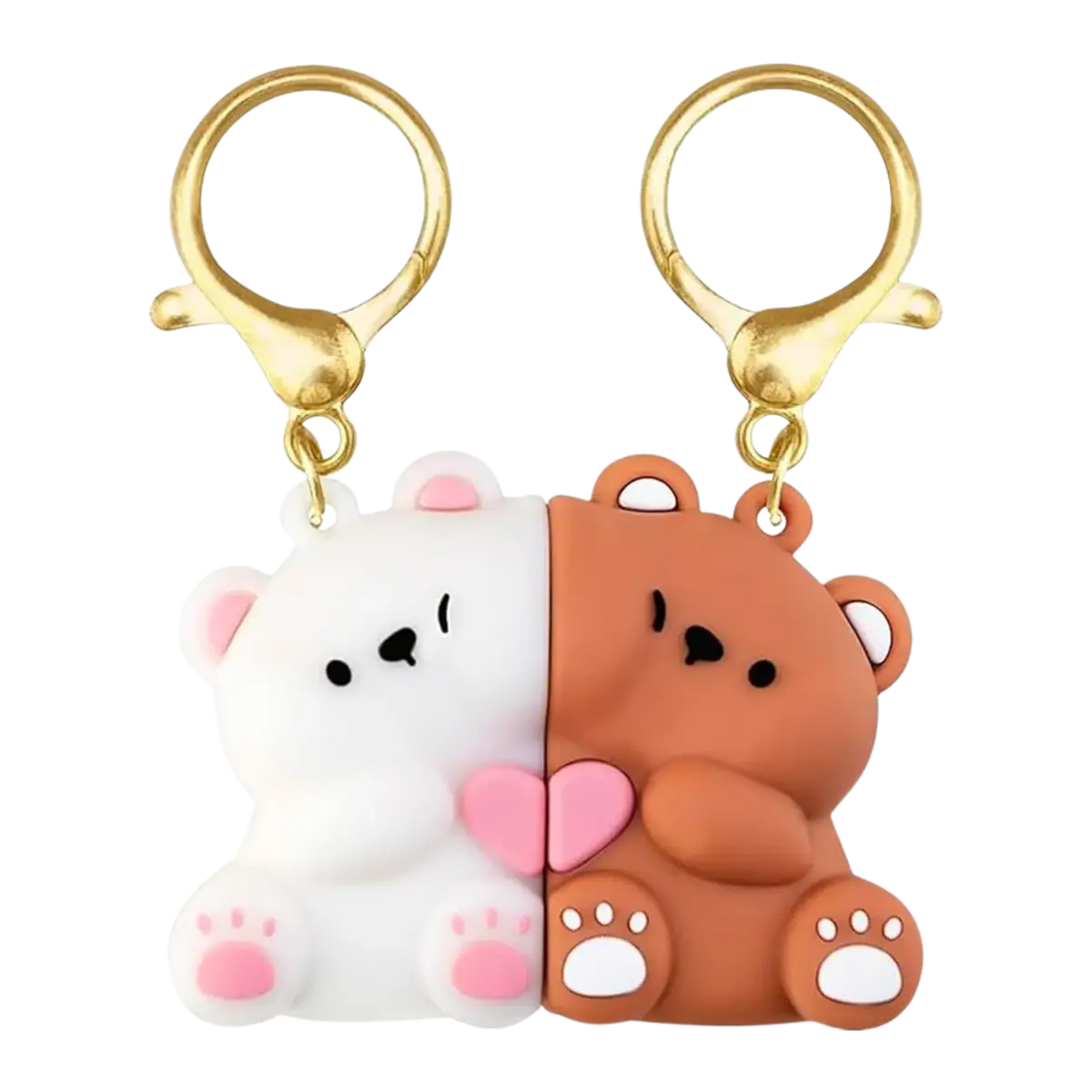Asian Pantry Cute Bear Couple Magnetic Keychain 1