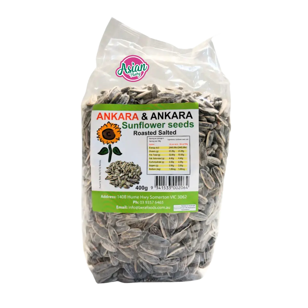 Ankara Sunflower Seeds Roasted Salted 400G 1