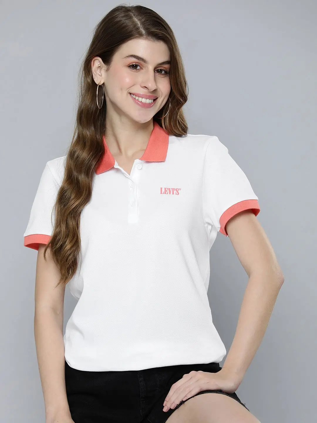 Women's Solid Polo T-Shirt 1