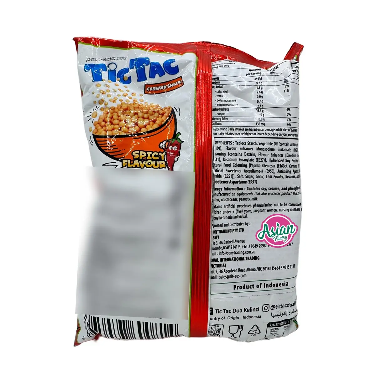 Dua Kelinci Tic Tac Cassava Snack Spicy Flavour 80G 2
