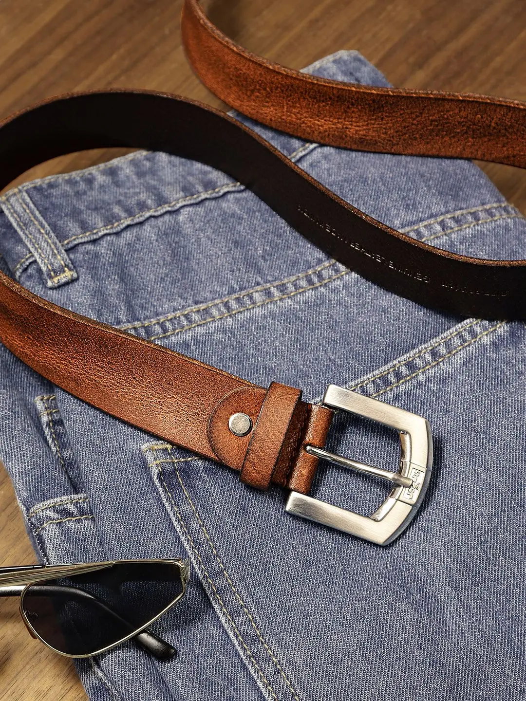 Men's Brown Textured Belt 1