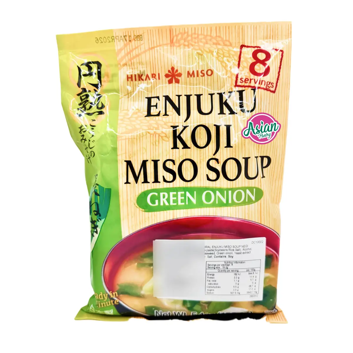 Hikari Miso Enjuku Koji Miso Soup Green Onion (8 Pack) 153.6G 1